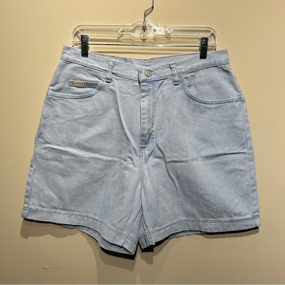 Riders Vintage Light Wash High Waist Wide Leg Cotton Denim Shorts Jorts Size 16 - Picture 1 of 10